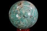 Polished Amazonite Crystal Sphere - Madagascar #78734-1